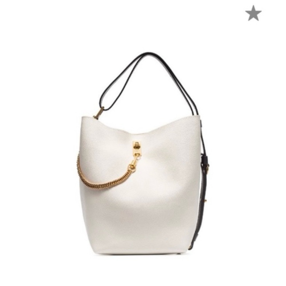 Givenchy Grained Calfskin Medium GV Bucket Bag White